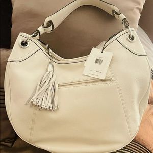 Calvin Klein Handbag, NWT, Off White Color, Shoulder Bag, Leather